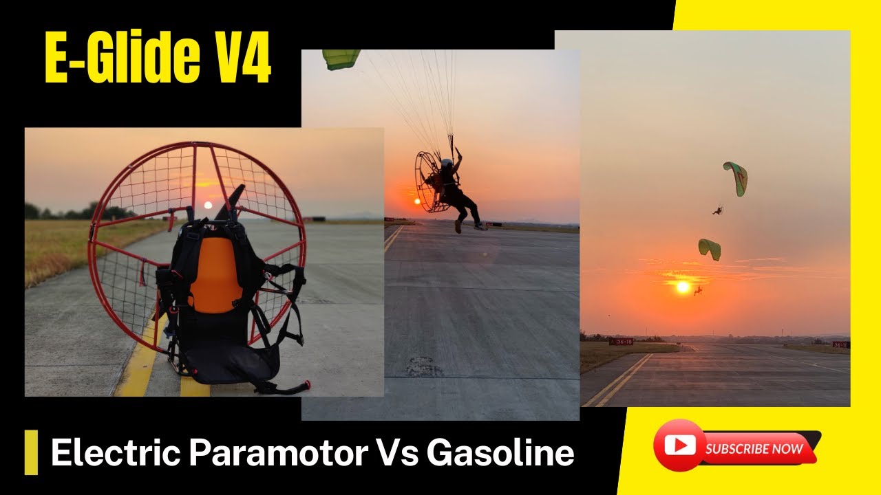 Electric Paramotor Vs Gasoline dji mavic air 2 aerial chase 