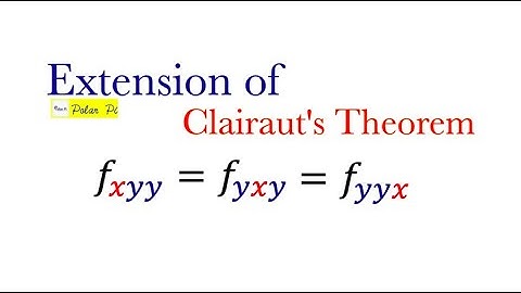 Extension of Clairaut