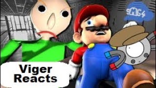 Viger Reacts To Smg4S If Mario Was In... Baldis Basics