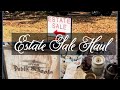 Shop a estate sale with me estate sale haul vintage antiques