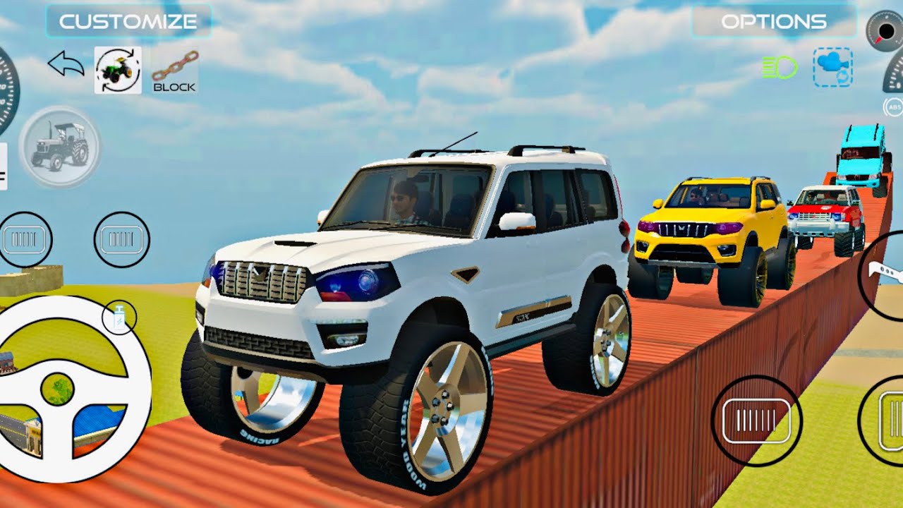 Driving Scorpio 4x4 and Thar in Game 🔥 #fortuner #4x4 #thar #scorpio #gamingvideos 