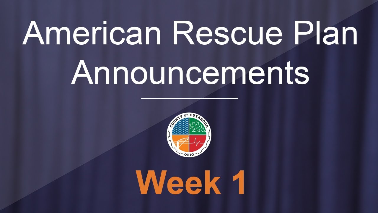 American Rescue Plan Funding -- Week 1 - YouTube