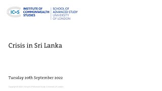 Crisis in Sri Lanka