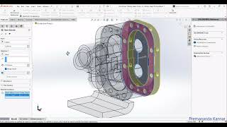 Gasket & Pump Body of Rotary Gear Pump in SolidWorks