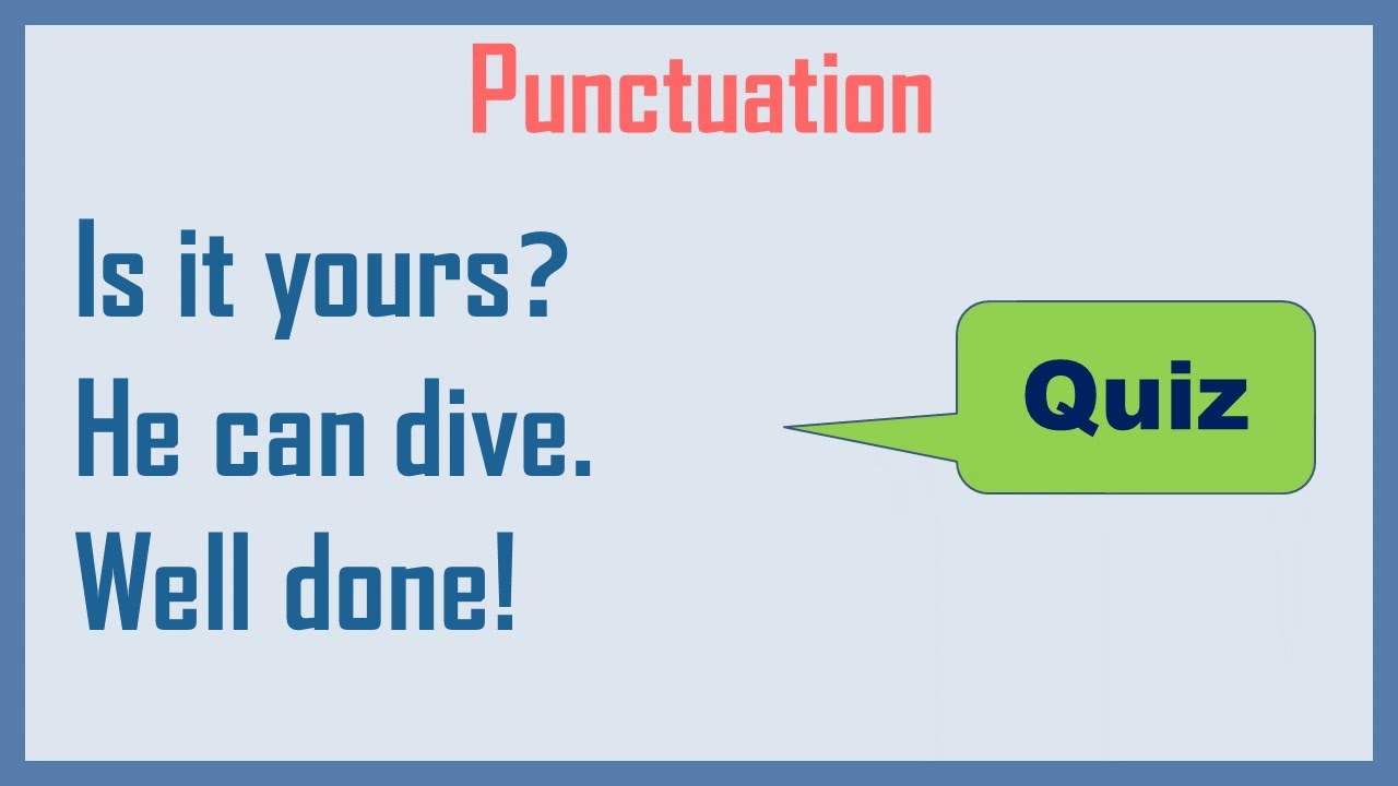 English Punctuation Quiz