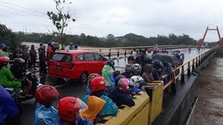 KONDISI TERBARU LUAPAN AIR JEMBATAN KEMBAR DI SUNGAI JE'NE BERANG | KABUPATEN GOWA, SULAWESI SELATAN