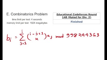 Educational Codeforces Round 148 Problem E (Combinatorics Problem) Editorial