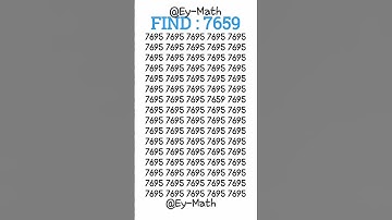 Put your visual acuity to the test by identifying 7659 in 5 seconds #iq #shorts #trending