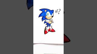 BYE, Sonic! #sonic #darksonic #sonicthehedgehog #shorts #toonymoonyart #youtubeshorts