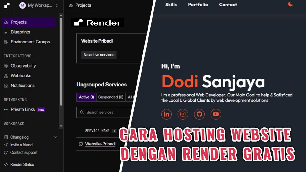 Cara Hosting Website dengan Render Gratis - YouTube