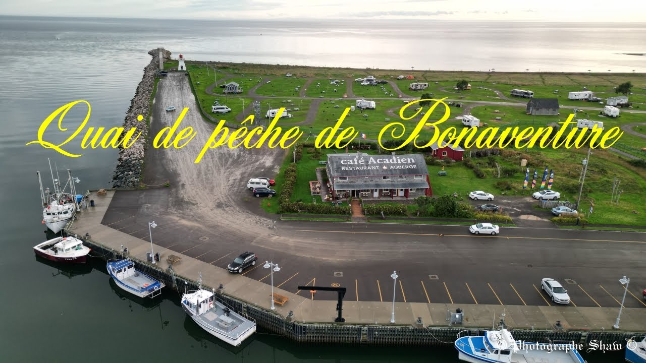 Quai de pêche de Bonaventure Québec Canada 🍁 Mavic Mini3 Pro 😎2023
