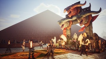 Conan Exiles - Huge Pyramid Finished - walk to the top (official server 1x)