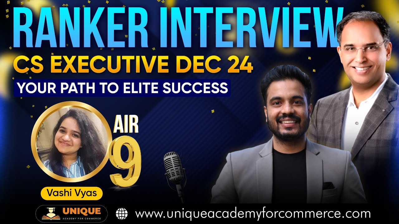 AIR 9 CS Executive Dec 24 Ranker: Your Path to Elite Success! 🚀 - YouTube