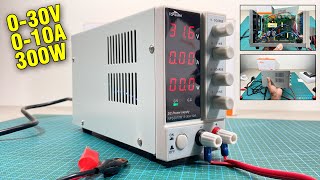 Topshak NPS3010W DC Bench Power Supply 0-30V 10A 300W Unboxing and Review