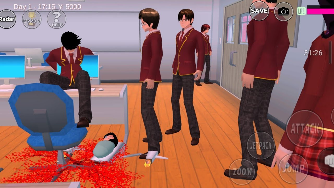 Taiga melahirkan gara-gara minum susu hamil | SAKURA school simulator