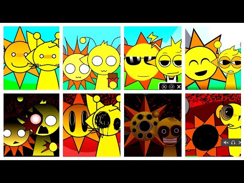 Incredibox Sprunki - but MIX MR SUN and SIMON in ALL Different Mods #sprunki