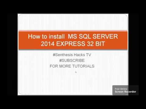 How to install MS SQL SERVER 2014 EXPRESS 32bit