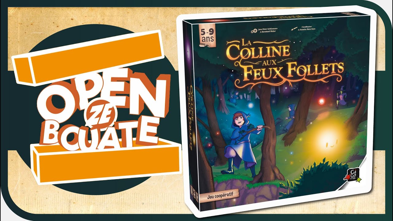 La colline aux feux follets ,Jeu enfant 5 à 9 ans ,Jeu de société Gigamic