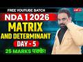 Matrices & Determinants Practice | Maths Day 5 | NDA 1 2026 Prep | Learn With Sumit