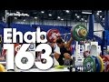 Mohamed ehab 163kg snatch pr 2015 world weightlifting championships training hall