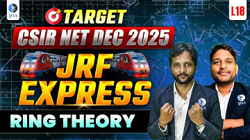 Ring Theory | JRF Express | CSIR NET Mathematics | Lec - 18 | IFAS