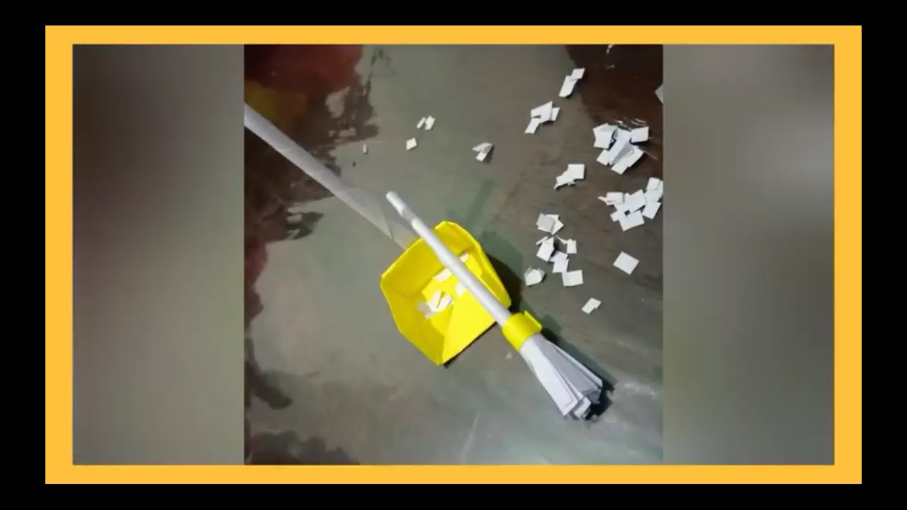 DUST PAN WITH PAPER | ORIGAMI | A4 |