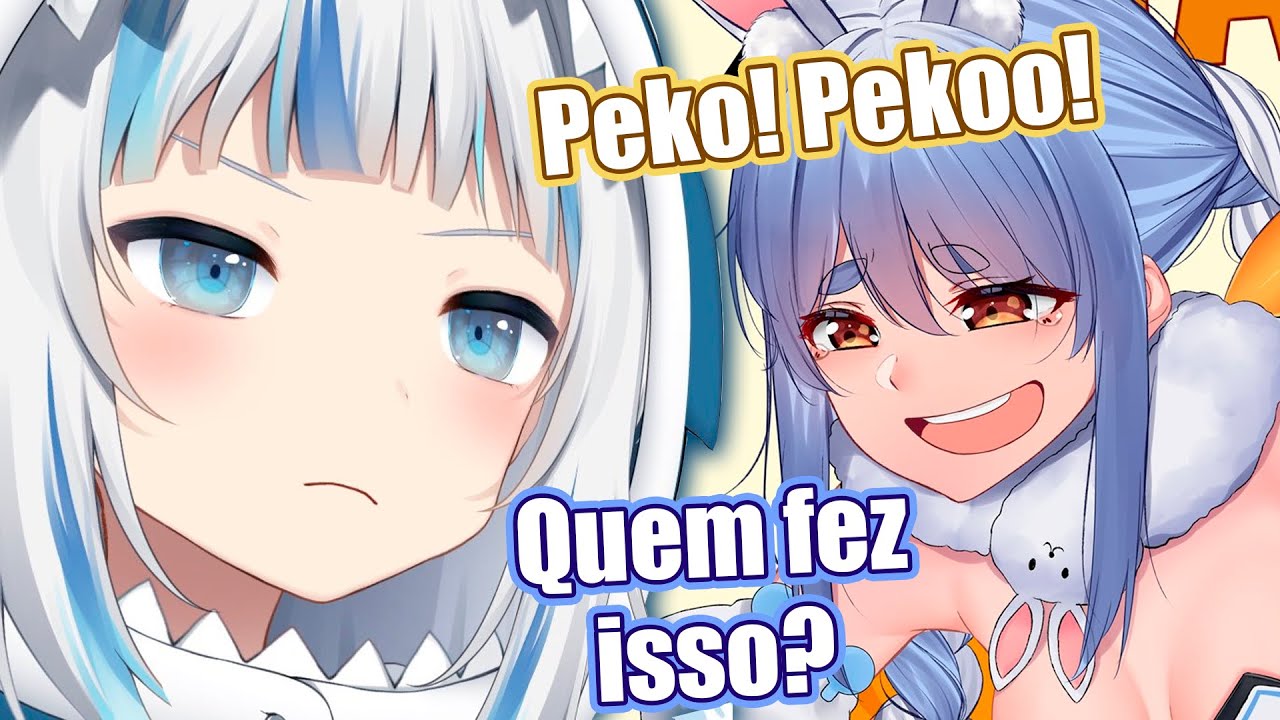 Gura acaba caindo na armadilha da Pekora e se assusta! [Hololive EN sub BR]