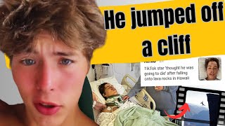 Famous TIKTOK star Caleb Coffee falls off a cliff | This is what really happened | TERRIFYING.