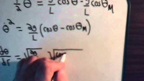 Analytical Mechanics Video # 22: Pendulum Equation & Elliptic Functions - Part 2