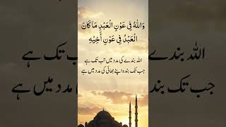 وَاللَّهُ فِي عَوْنِ الْعَبْدِ مَا كَانَ الْعَبْدُ.❤️#quran #hadith #islamicvideo
