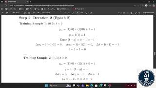 Perceptron Example Solved | Step-by-Step Solution | Module 3 Part 8 (KTU AMT305)