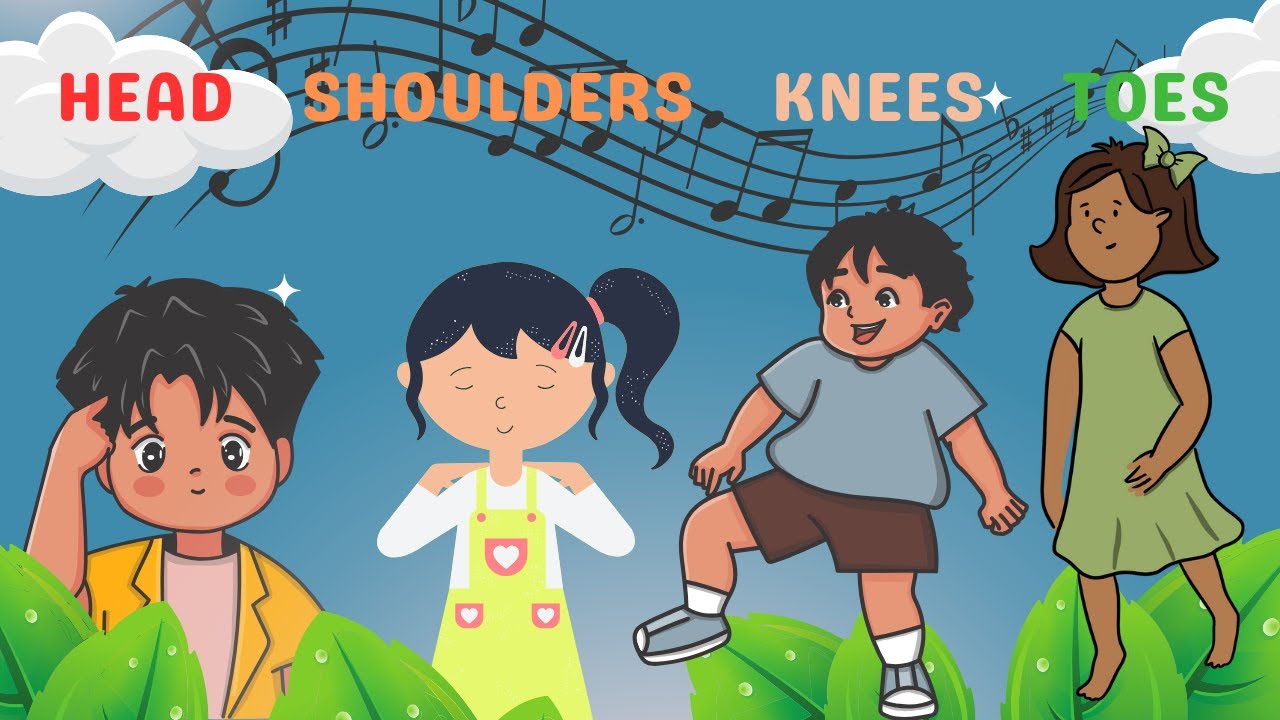 Head Shoulders Knees And Toes Knees And Toes Song Head, Shoulders, Knees & Toes - Exercise Song For Kids Fun Body Parts