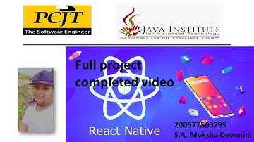 React Native Chat Application | Full project completed video | Java Institute