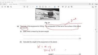 Mass weight and density questions IGCSE Physics lesson 4 part a