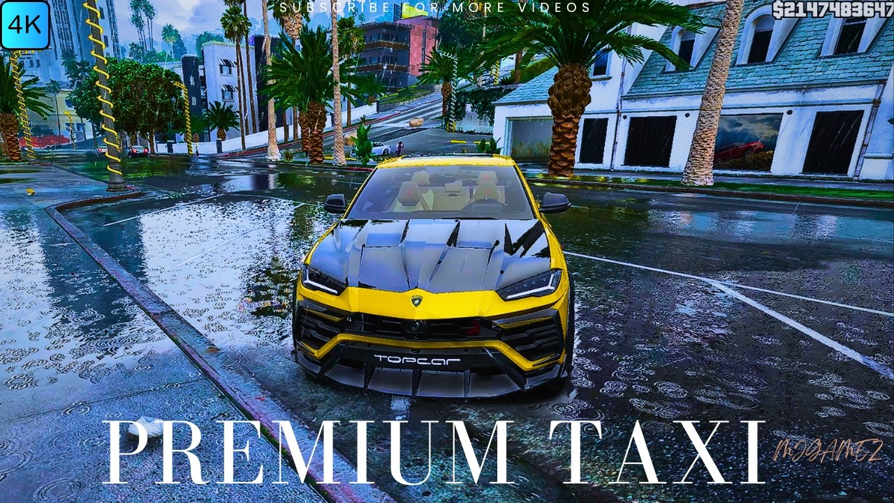 GTA 5 - Calm and Realistic Taxi Driving Job in 2026 URUS | 4K Gameplay | MJGAMEZ