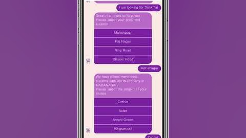 Real Estate Property Enquiry chatbot demo for Elite Digital Technologies