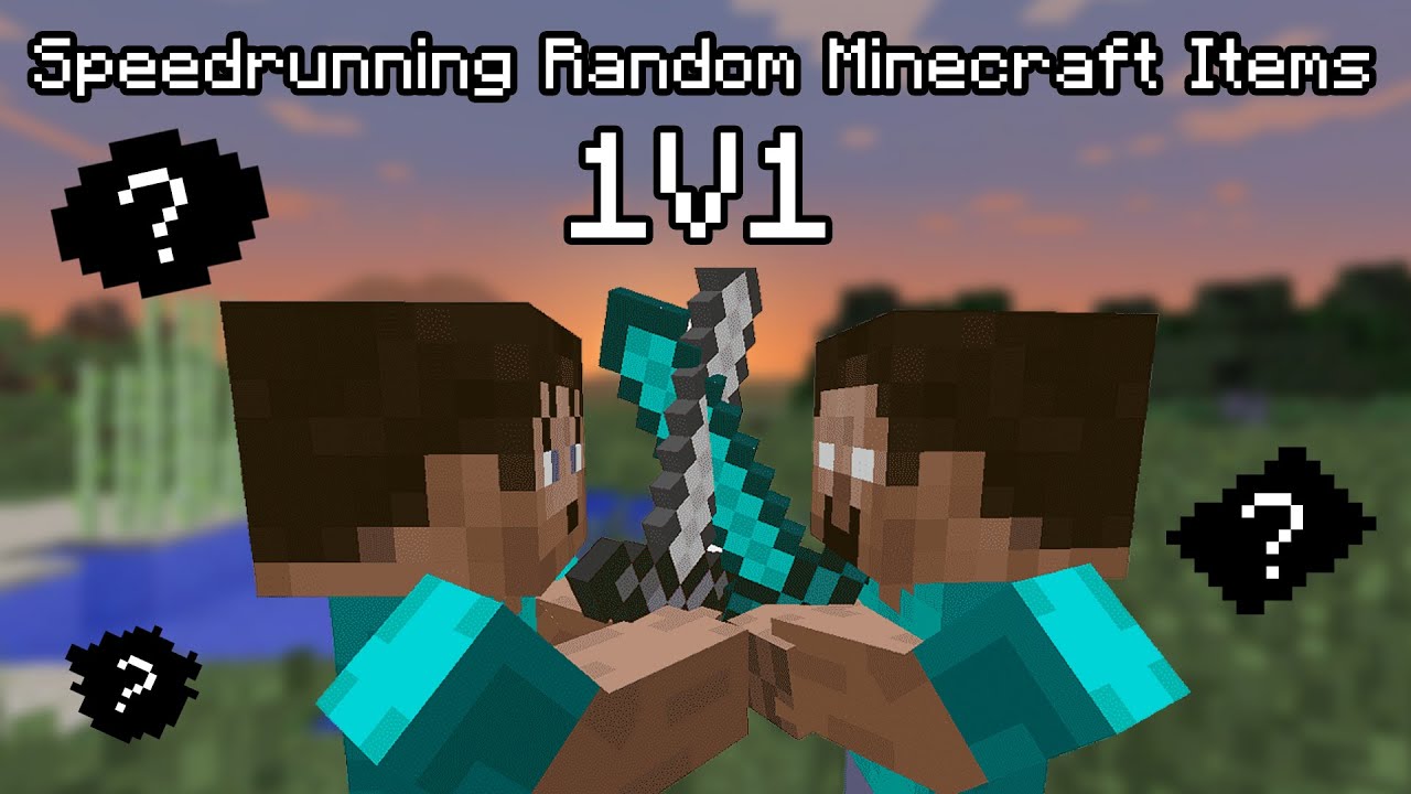 Speedrunning Random Minecraft Items except it's a 1v1 - YouTube