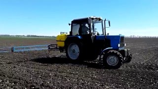 Трактор МТЗ 82.1 и опрыскиватель Polmark 800 видео Продажа опрыскивателей навесных, купить опрыскиватель навесной новый или б/у