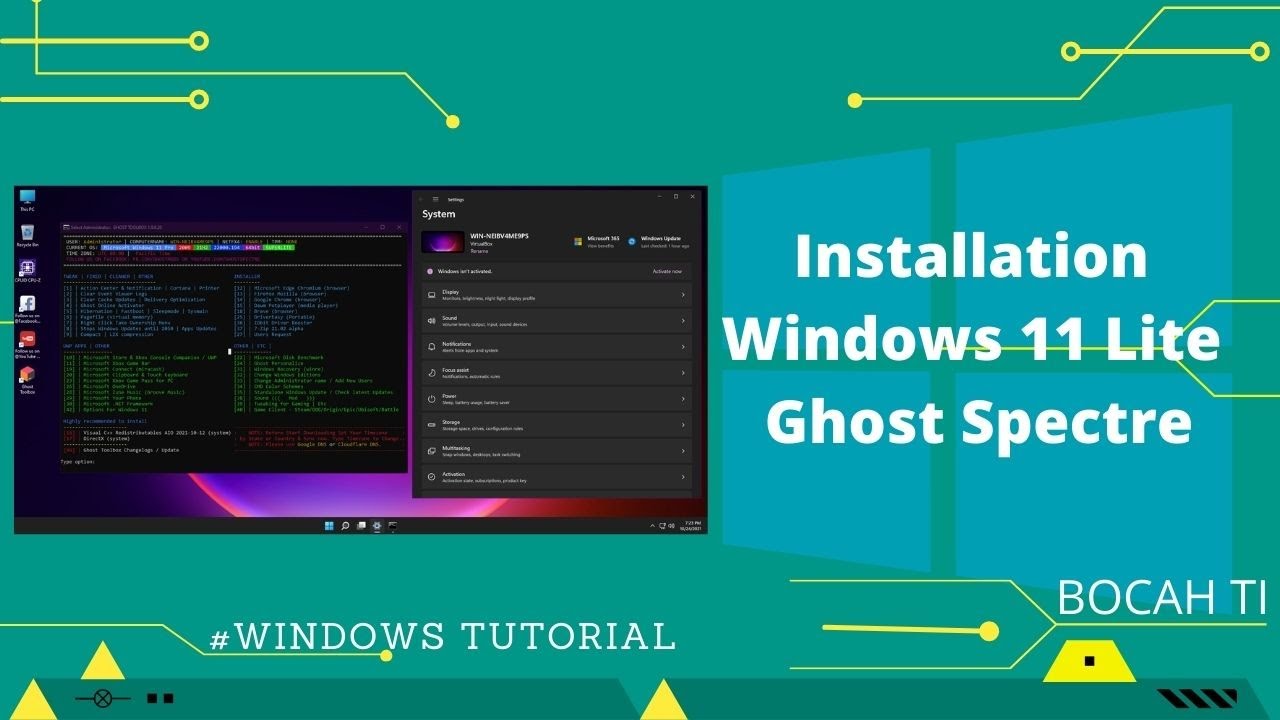 Installasi Windows 11 Lite Ghost Spectre - YouTube