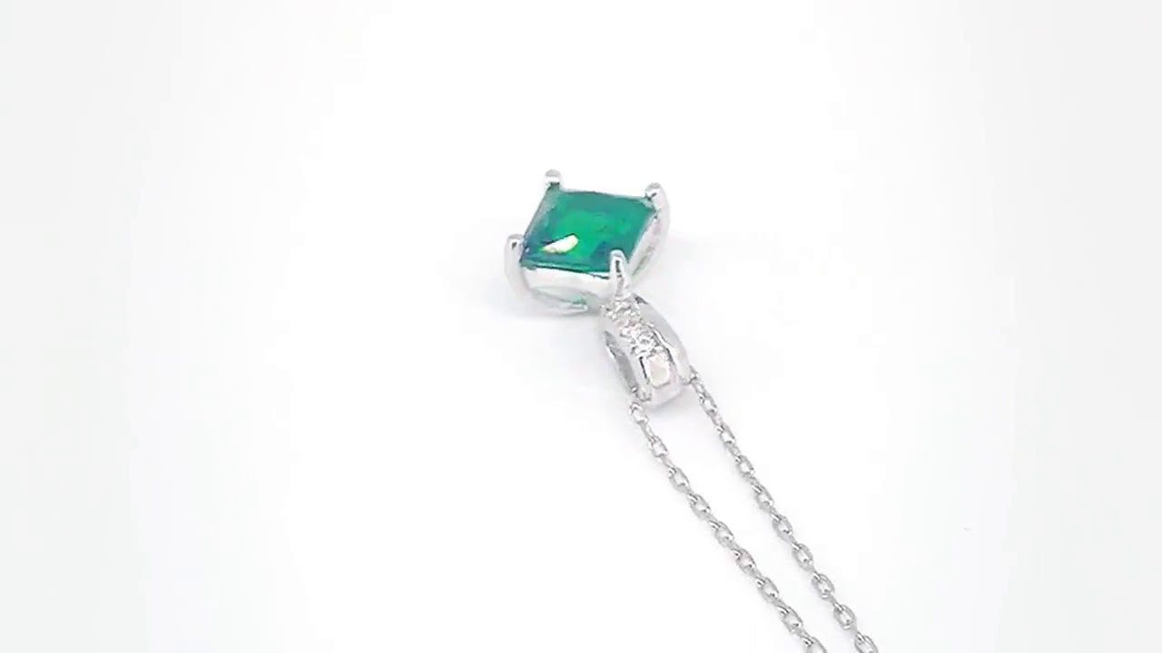 Подвеска с изумрудом