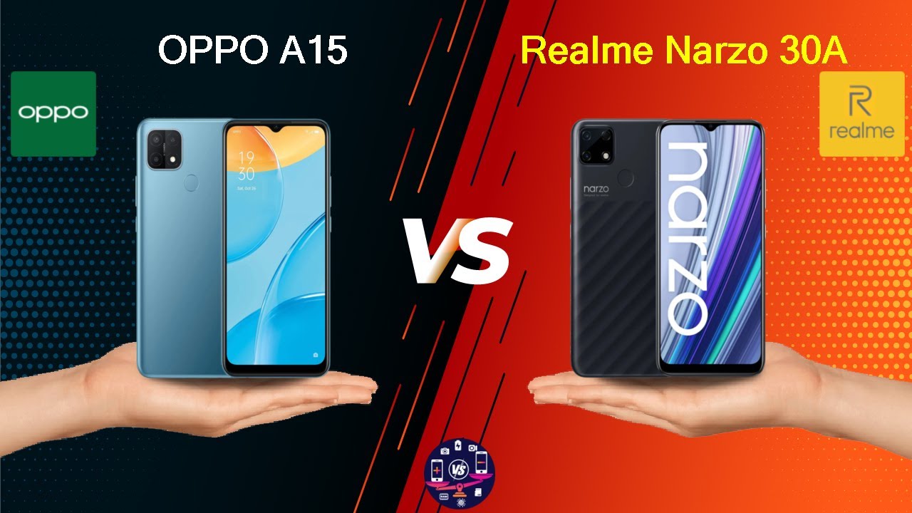 OPPO A15 Vs Realme Narzo 30A Full Comparison [Full Specifications