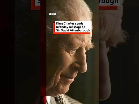 King Charles's birthday message to Sir David Attenborough. #BBCNews