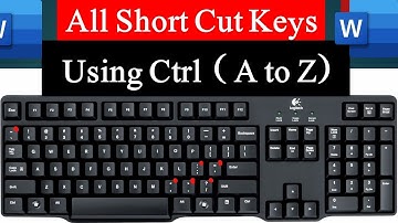KEYBOARD SHORTCUTS A TO Z  USING CTRL (URDU / HINDI)
