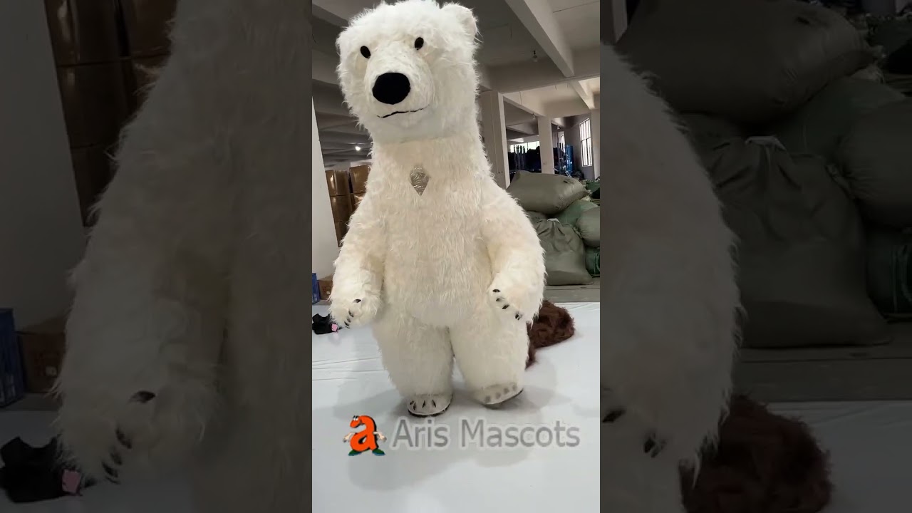 Wear 2 6m Inflatable Polar Bear Costume for Entertainments Full Body Blow Up Furry Animal Mascots