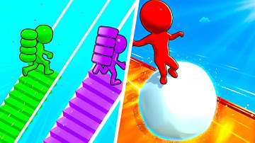 Bridge Race vs Snow Race 3D 🏗️☃️ Max Level Gameplay Walkthrough Android iOS Update LF92