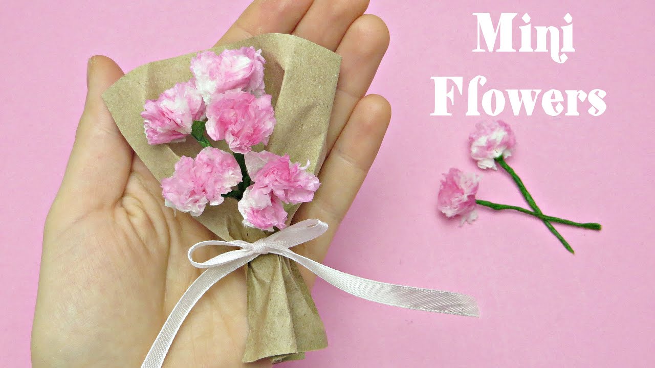 Mini Flowers From Tissue/Mini Bouquet 