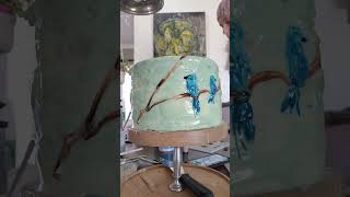 Zindi painting bird cake art cake birds