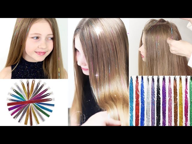 AlyBoto Hair Tinsel Strands with Tools Fairy Hair Heat Resistant