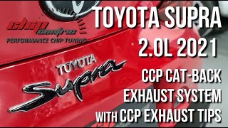 ChipCentric Performance® POWERED Toyota Supra 2.0L 2021 CCP Cat-Back Exhaust System + Exhaust Tips