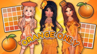 ONLY Making *ORANGE OUTFITS* in *DRESS TO IMPRESS* (Roblox)
